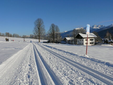 Sonnenloipe - directly by Knollhof Direkt hinter dem Knollhof führt die Sonnenloipe vorbeit